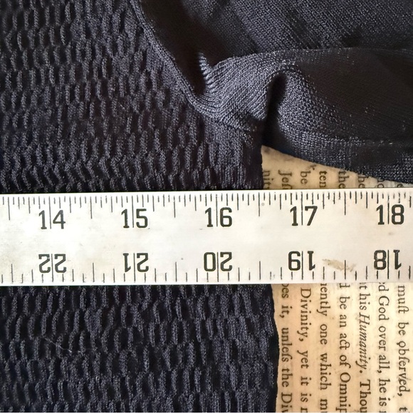 Catherine Malandrino Black Smocked Ruffle Short Sleeve Top, Size L - Picture 5 of 7